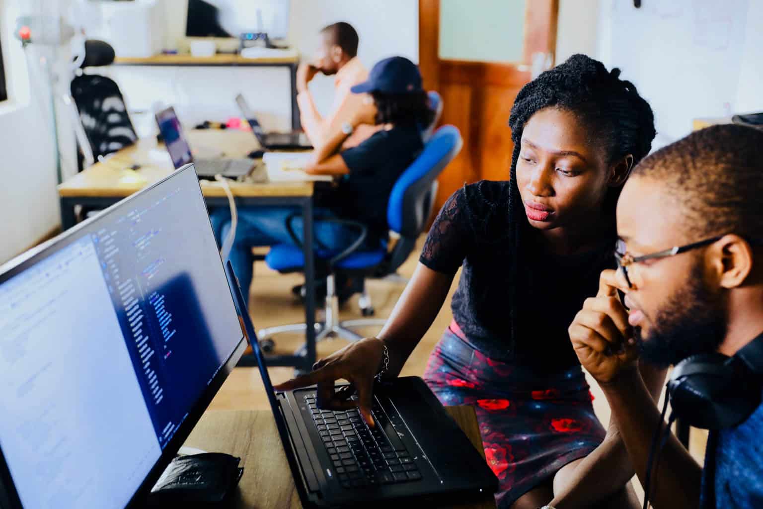 People working together in the office.