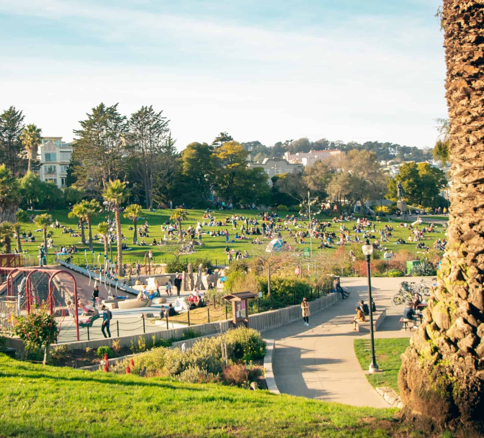 Image of a large crowd of people at a park.